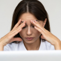 woman with headache